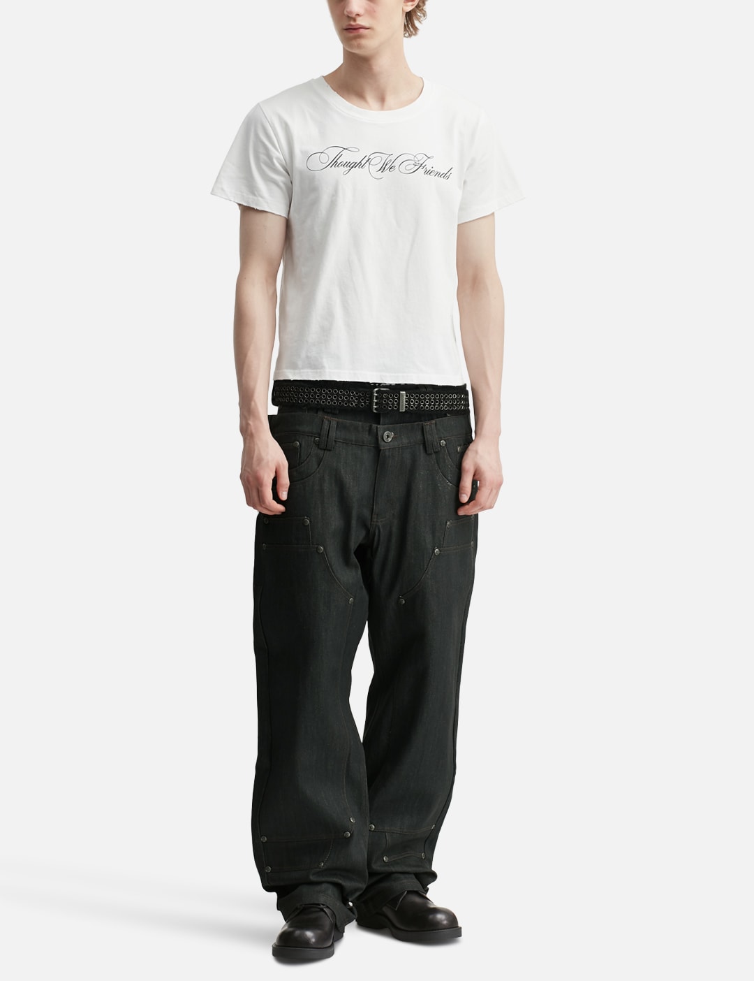 "Sera" Cursive Fitted T-Shirt In White view 20