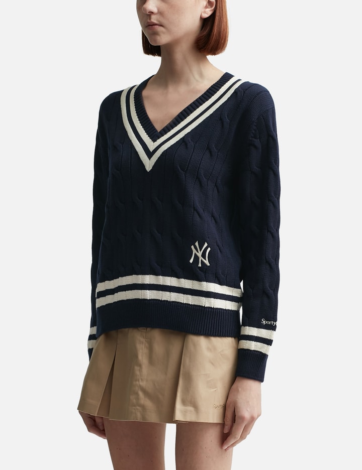 Yankees Serif Cableknit Sweater Placeholder Image