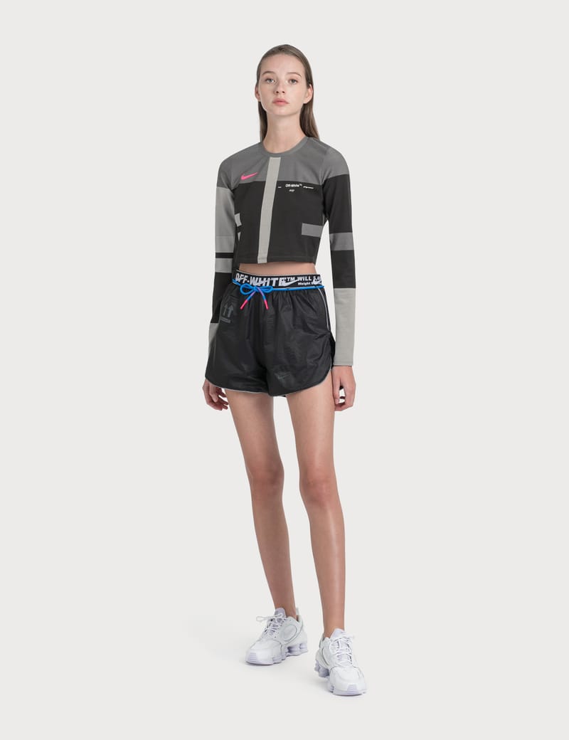 off white nike shorts womens