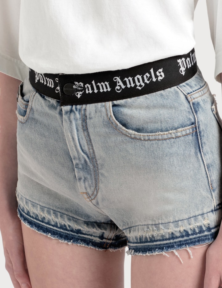 Logo Print Denim Shorts Placeholder Image