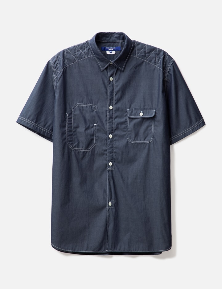 Shop Junya Watanabe Eye  Man X Carhartt Asymmetric Button Down Shirt In Blue