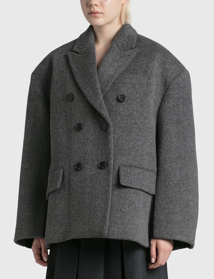 Grey Wool Oversized Cape Jacket Placeholder Image