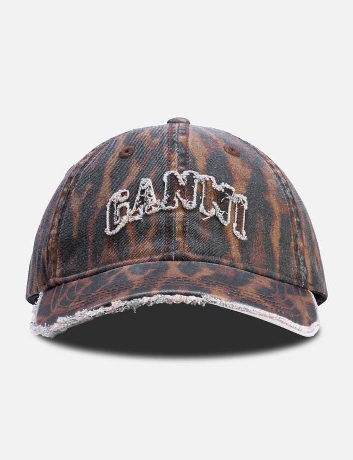 Ganni Cap In Ocelot Leopard