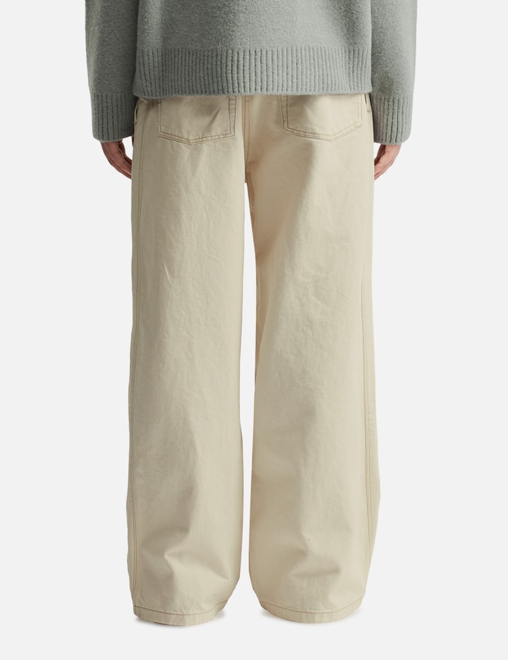 Ami Alexandre Mattiussi Beige Cotton Wide Fit Jeans