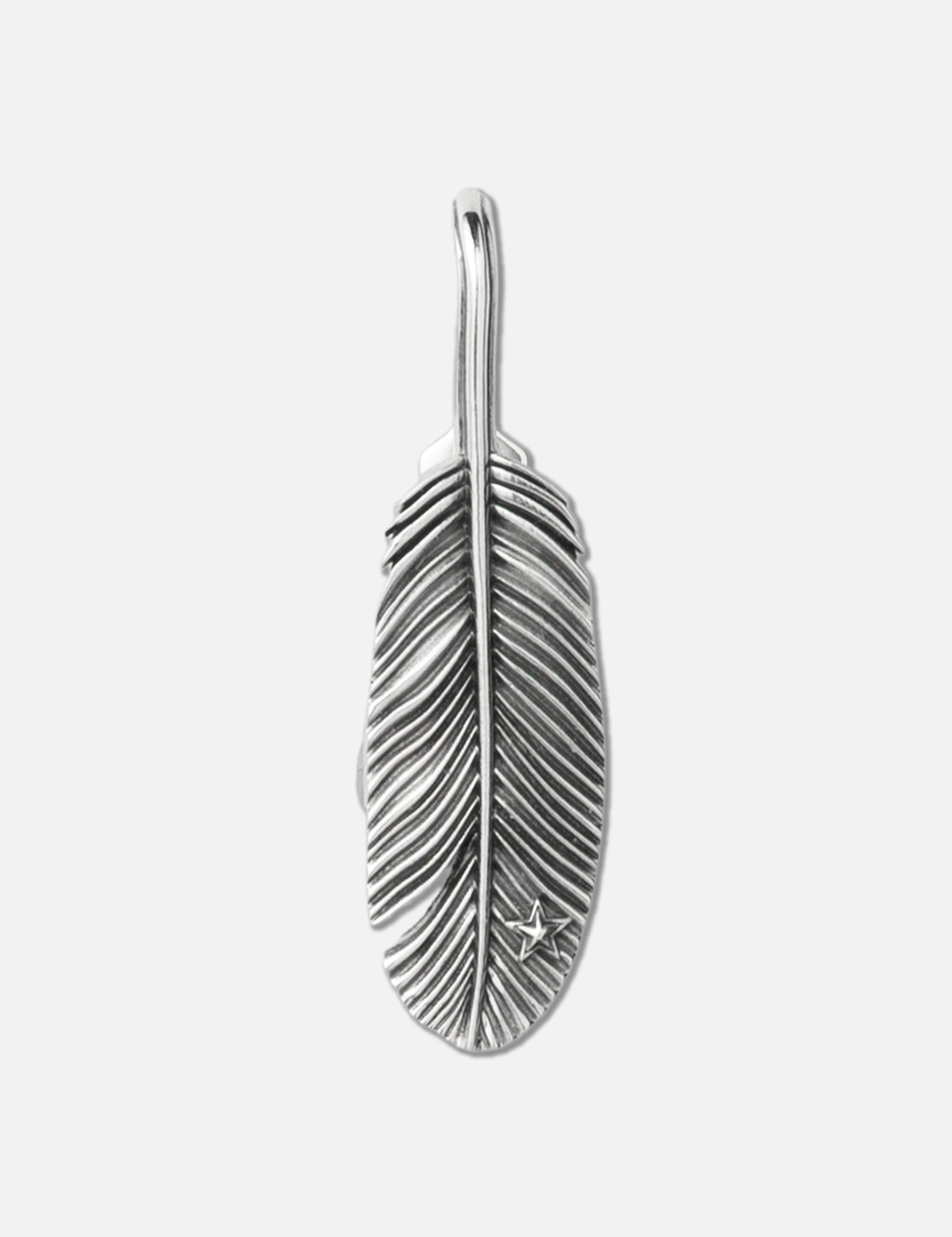 CS Navajo Tiny Star Arrow Feather Left Twisted Pendant view 10