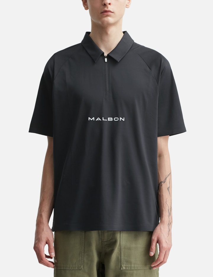 Malbon Golf Malbon Performance Zip Raglan Polo