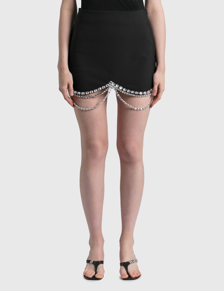 Draped Crystal Scallop Mini Skirt Placeholder Image