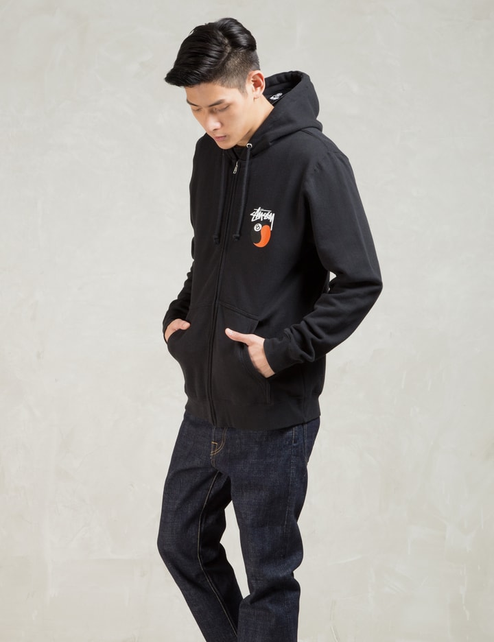 Black Yin Yang Ball Zip Hoodie Placeholder Image