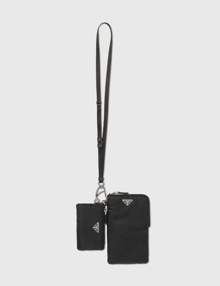 Prada Re-nylon Phone Cover in Black for Men