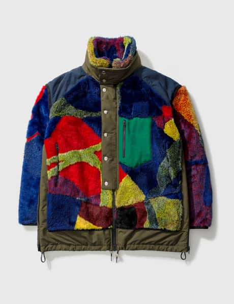 Sacai - KAWS ジャガード フェイク ファー ブルゾン | HBX