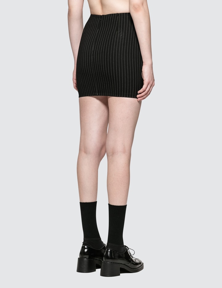 Pinstripe Lace Up Zip Skirt Placeholder Image