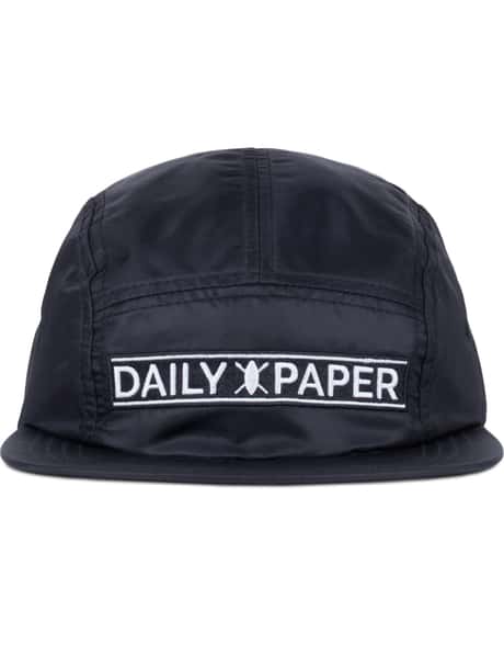 Daily Paper Black Strap Logo Panel Cap HBX