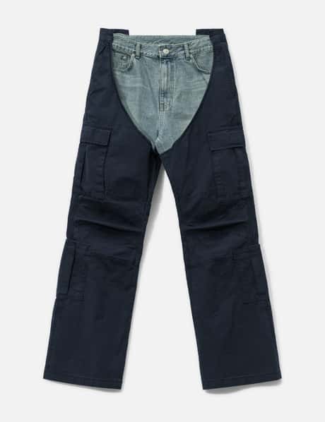 Biker Cargo Denim Pants view 6