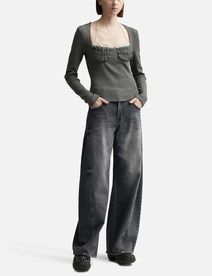 HIGH-WAIST WIDE JEANS Placeholder Image