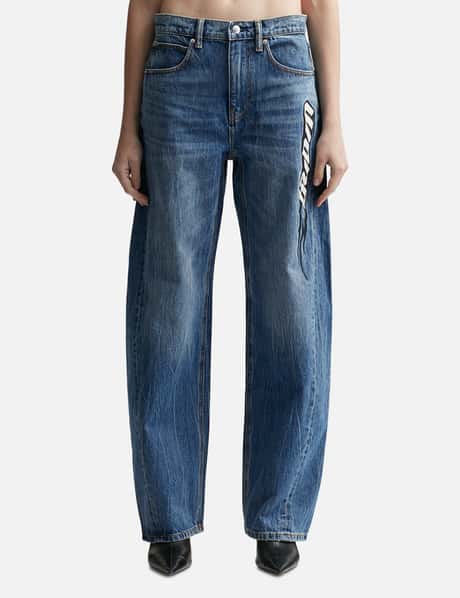 T By Alexander Wang Blade Logo-embroidered Balloon Jeans