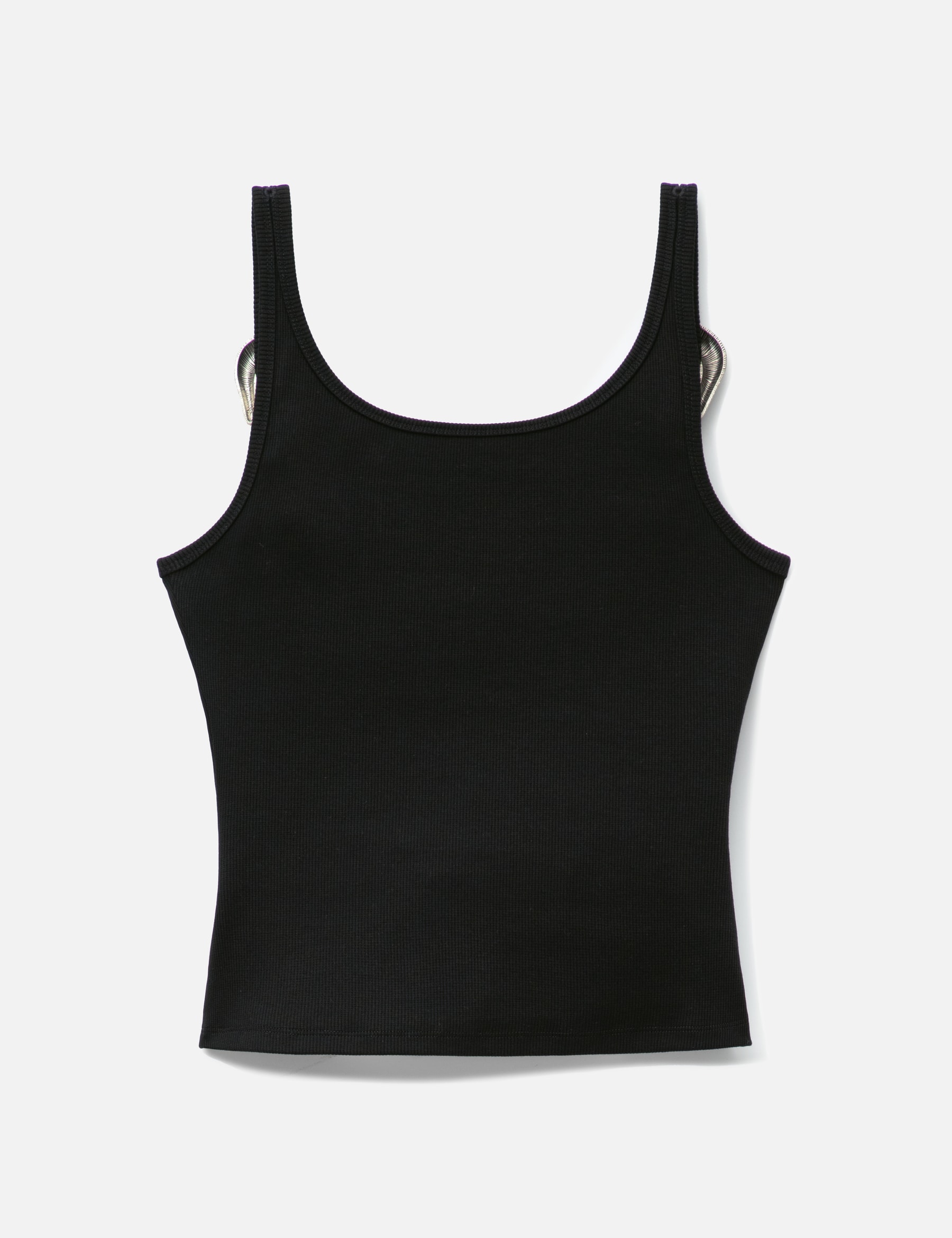 Black Tank Top With Metal Buckle Straps view 17