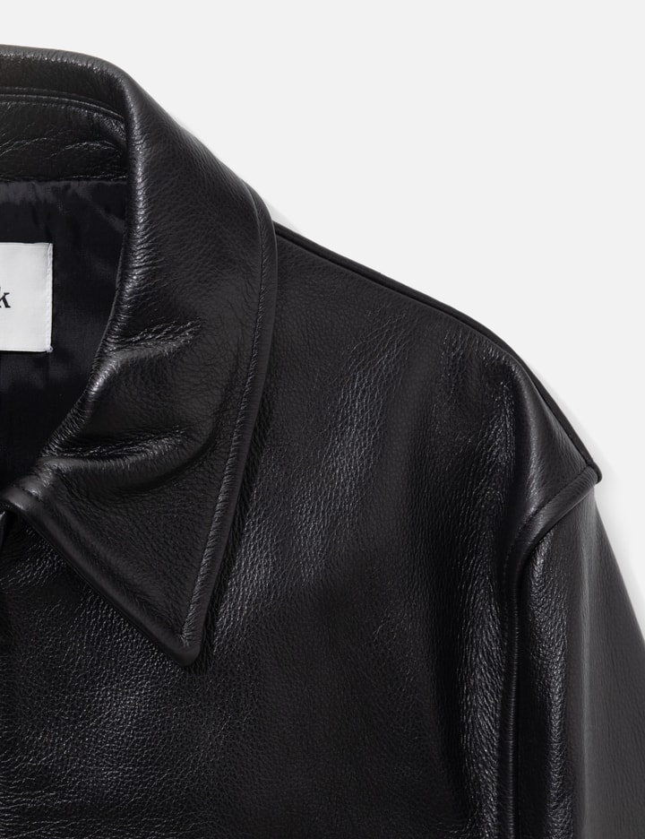 Tonywack Cow Leather Buckle Zip Jacket