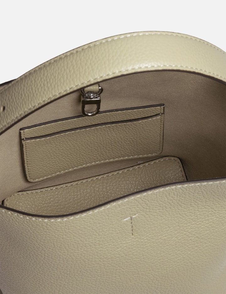 TOTEME Small Belted Grained-Leather Tote