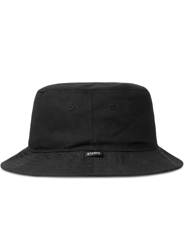 Black Pocket Bucket Hat with Palm Print Lining Placeholder Image