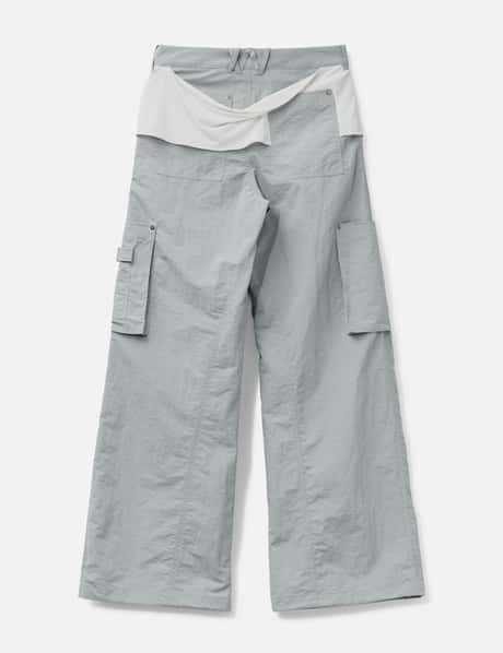 Mixed Layered Tie Jogger Pants view 8