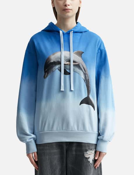 JW Anderson CLASSIC FIT DOLPHIN PRINT HOODIE