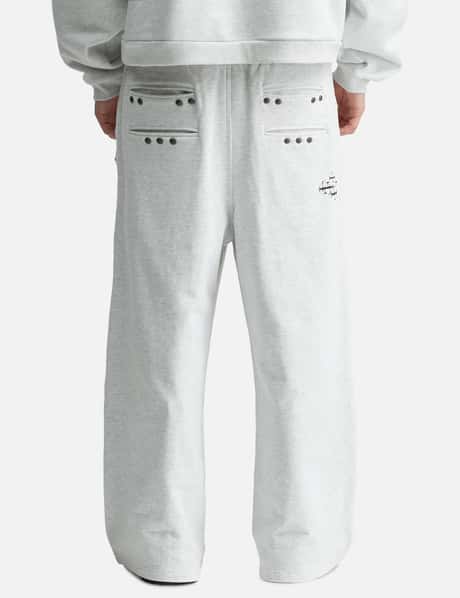 "Jackie" Grey Studded Sweatpants view 12