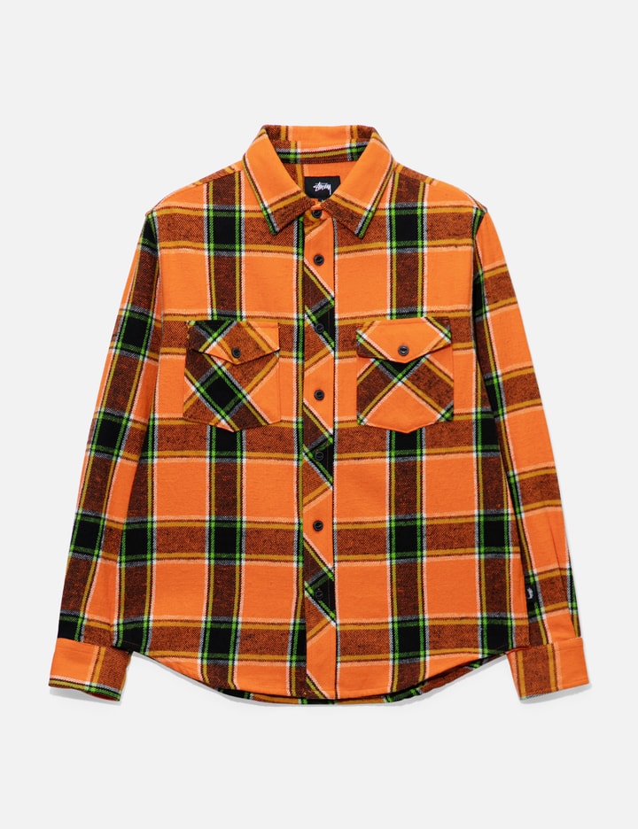 Stussy Checkered Shirt In Orange