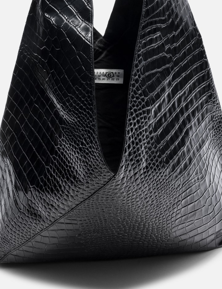 Mm6 Maison Margiela New Japanese Bag In Crocodile-embossed Leather