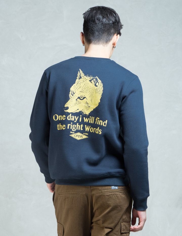 Wolf Graphic Crew Neck Sweatshirt Placeholder Image