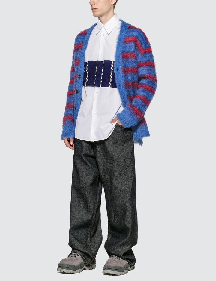 Wool Patchwork Poplin Shirt Placeholder Image