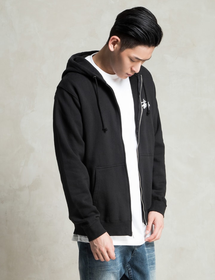 Black Basic Logo Zip Hoodie Placeholder Image