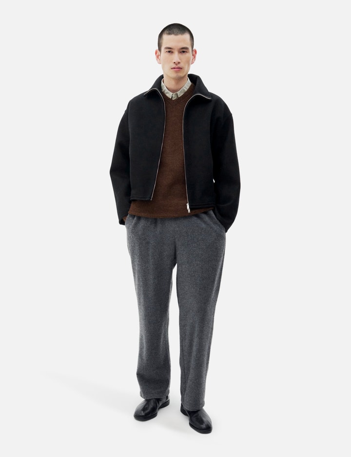 Yoke Wool Cashmere Balloon Silhouette Blouson