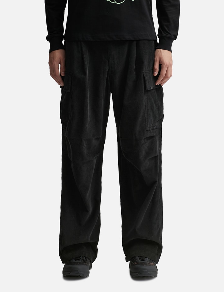 Shop Lmc Corduroy Wide Cargo Pants In Black