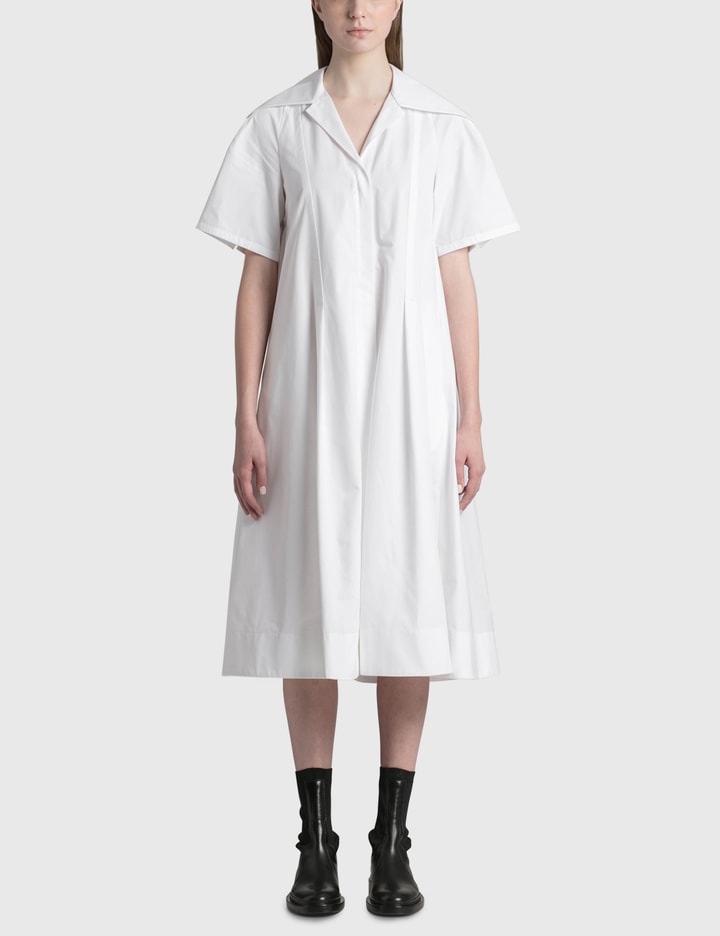 Jil Sander Cotton Poplin Dress In White