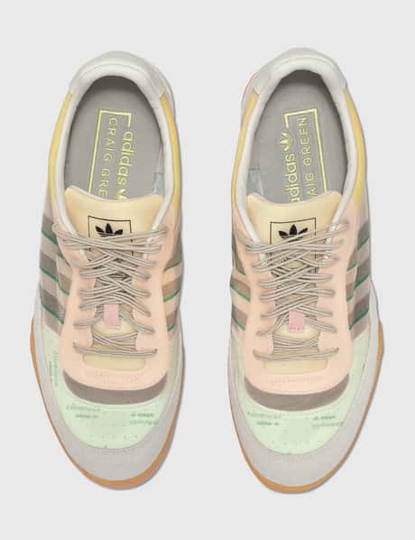 adidas gazelle silver green womens Adidas x Craig Green Men's Squash Polta AKH Cream White / Sesame / Bold  Green Low Top Sneakers