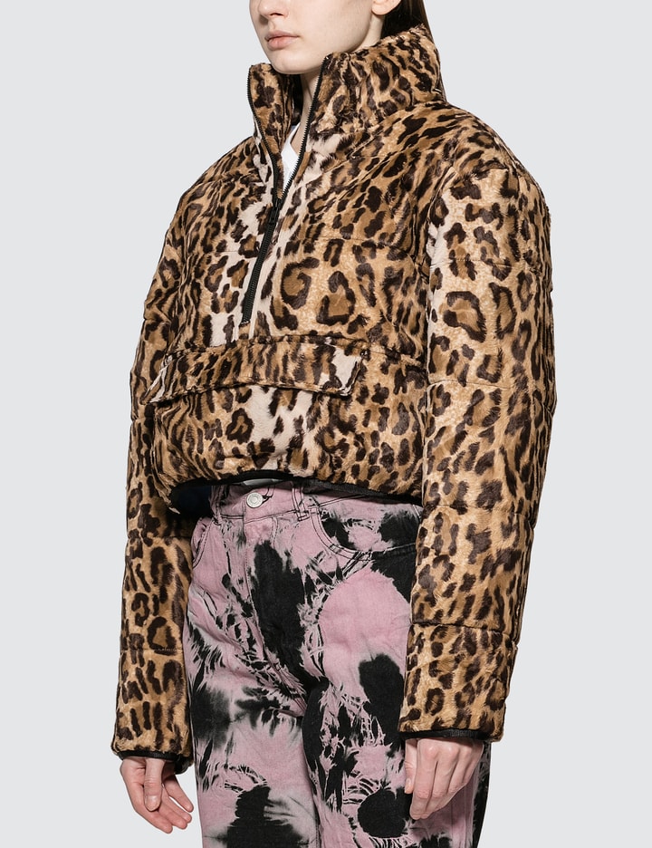 Faux Leopard Fur Puffer Pullover Jacket Placeholder Image