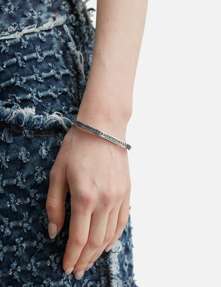 Twojeys Icon Monogram Bangle In Silver