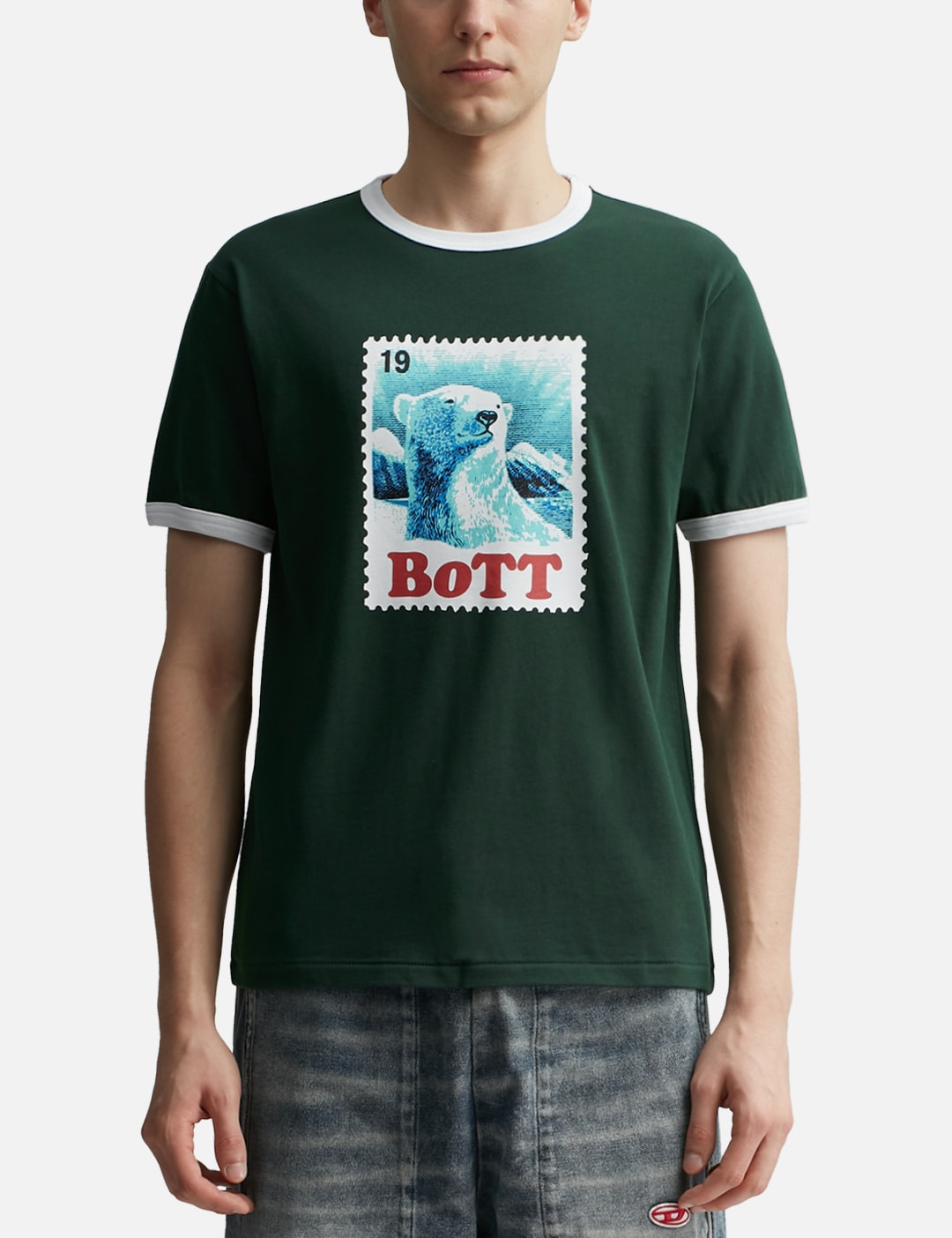 Bear Stamp Ringer T-Shirt view 11