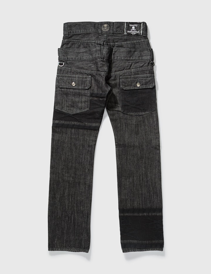Mastermind Japan - Mastermind Japan One Washed Back Double Waist Jeans | - Globally Curated Fashion and Lifestyle by Hypebeast