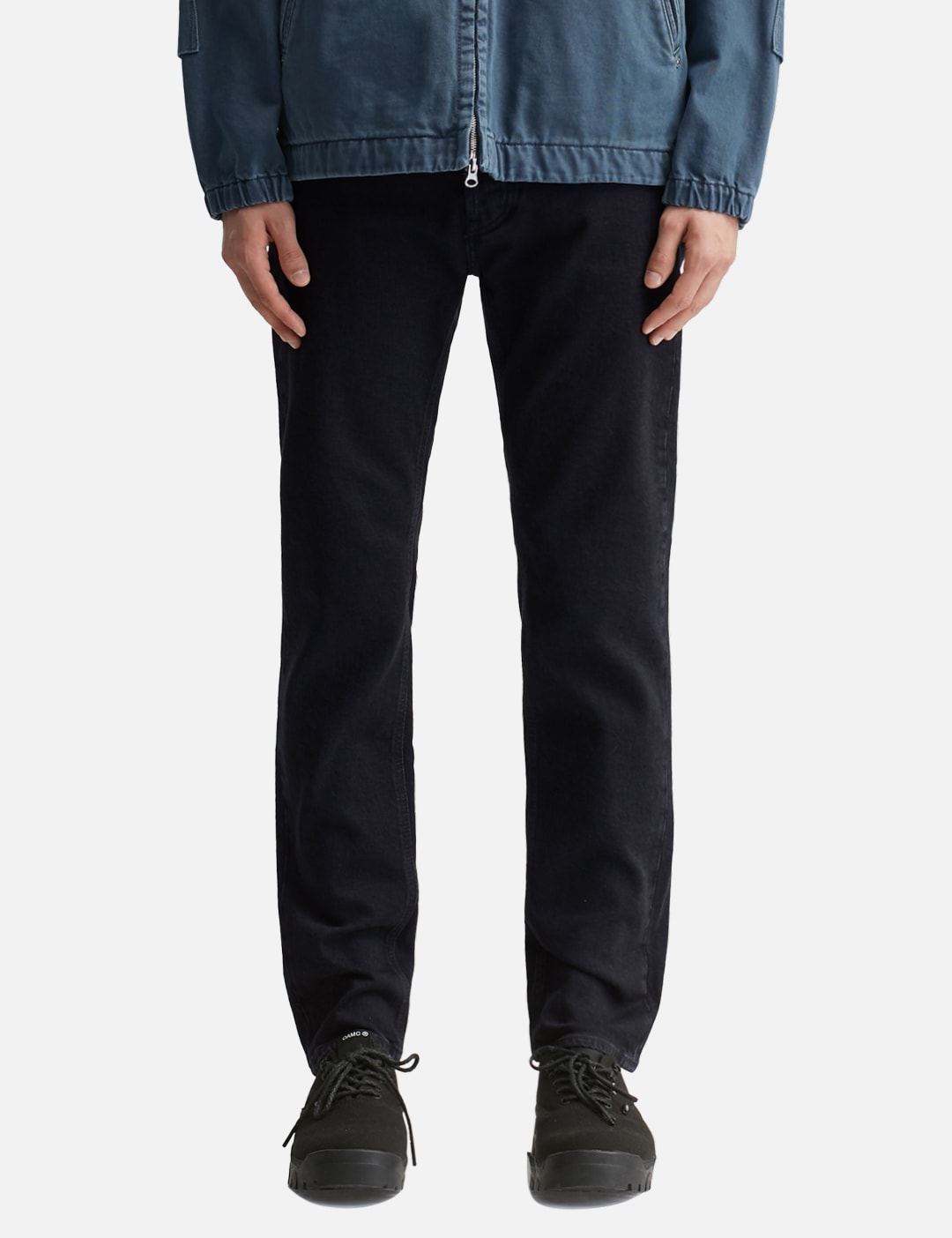 Stretch Black Denim-Rinsed Slim Fit Five-Pocket Jeans view 18