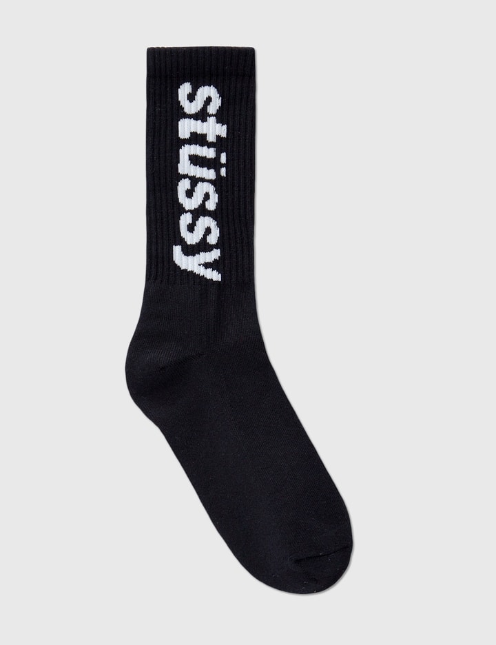 Helvetica Jacquard Crew Socks Placeholder Image