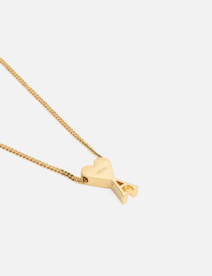 Ami Alexandre Mattiussi Ami De Coeur Logo-pendant Necklace In Gold