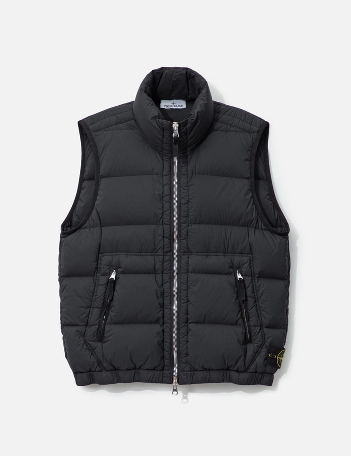 Stone Island Seamless Tunnel Nylon Down-tc Vest In Black