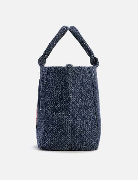 Small Trapeze Shopper Bear Tweed Denim view 9