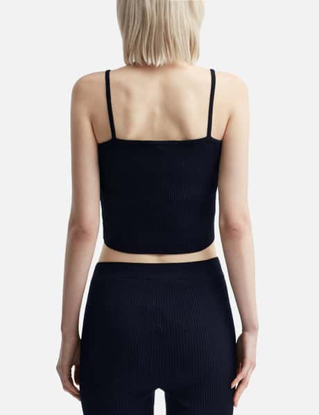 Baby Fox Patch Fine Rib Cropped Top view 9