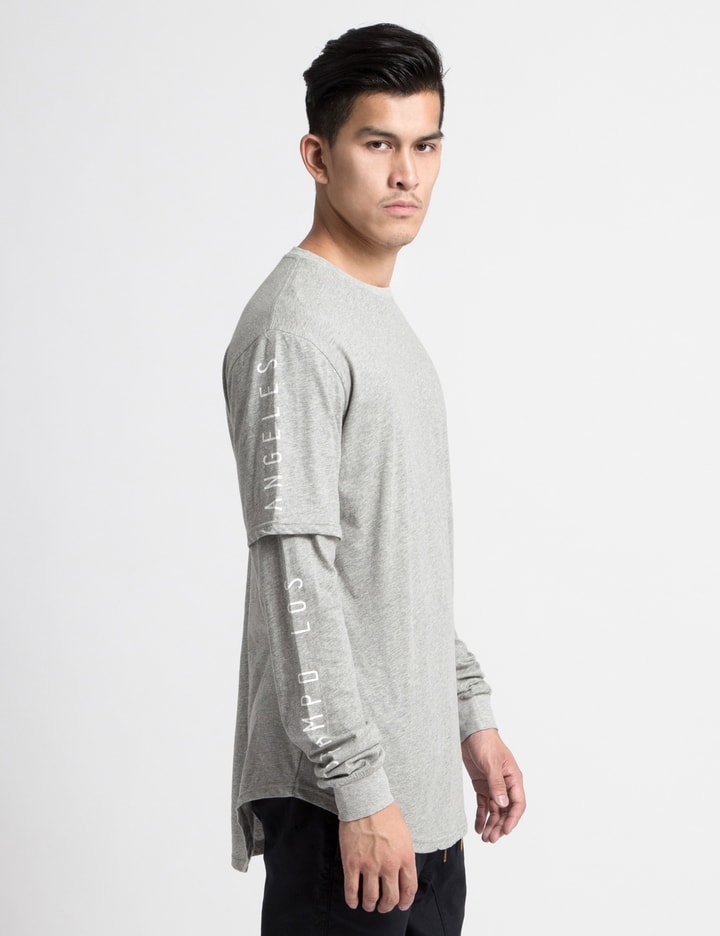 Grey Layered Long Sleeve T-Shirt Placeholder Image