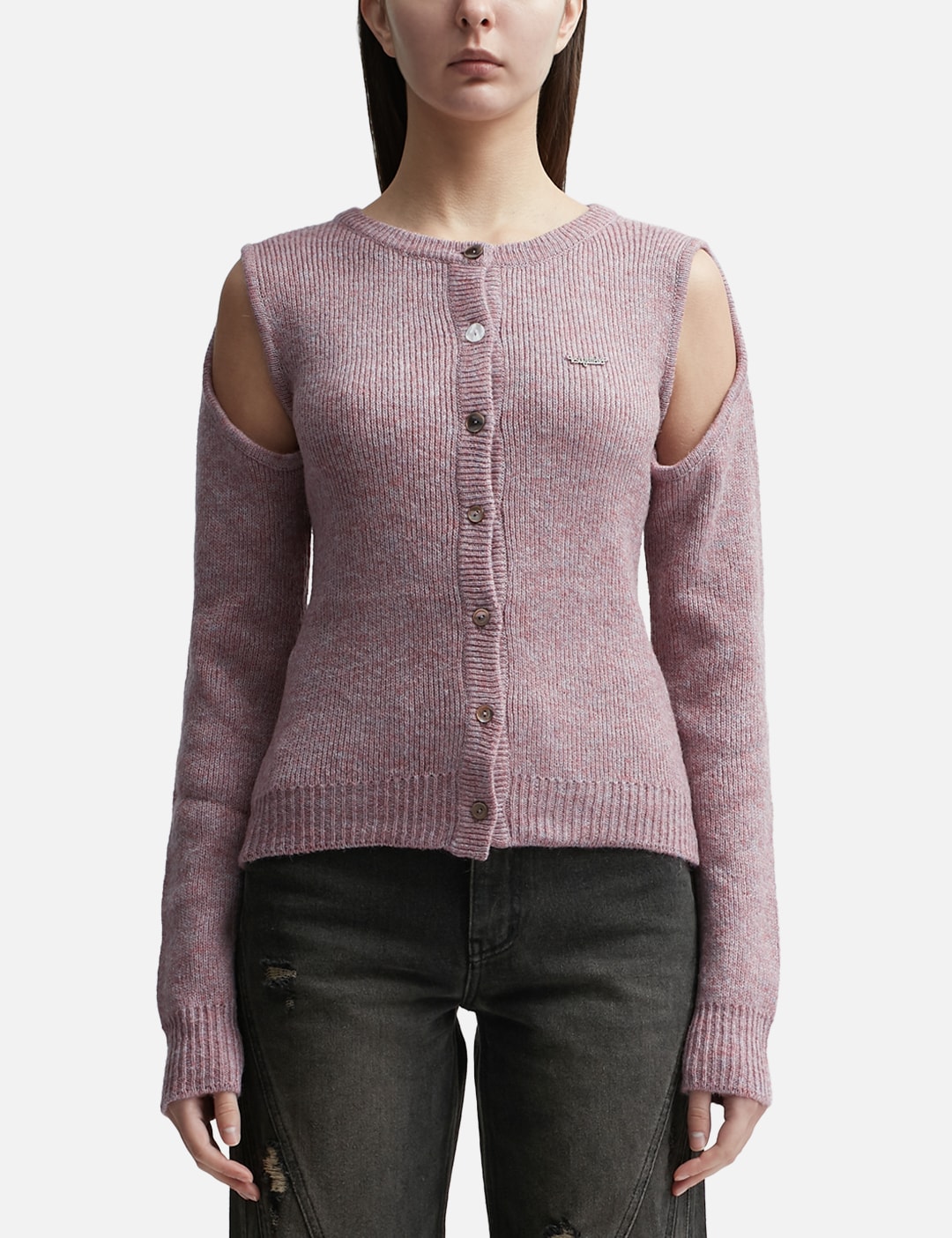 CUT-OUT MOHAIR CARDIGAN view 6