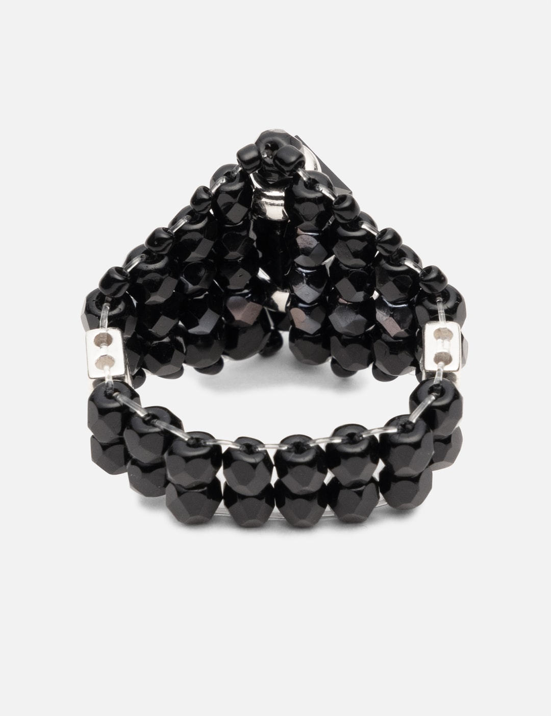 X Tie A Knot Square Crystal Beads Ring view 10