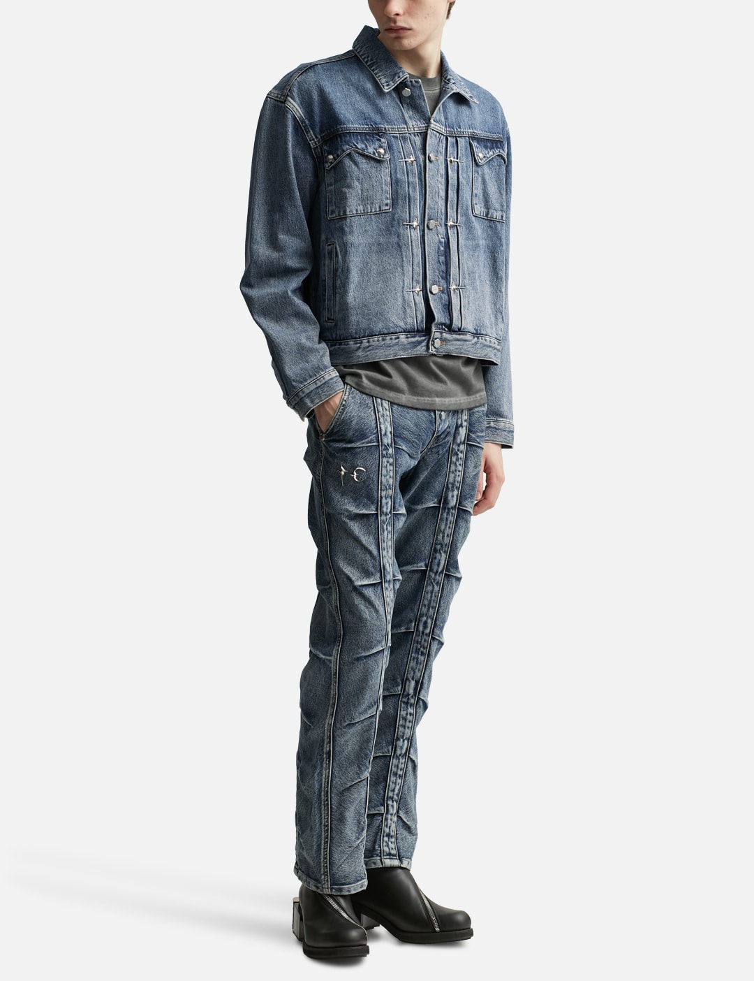 サグクラブ - TC レザー デニム パンツ | HBX 