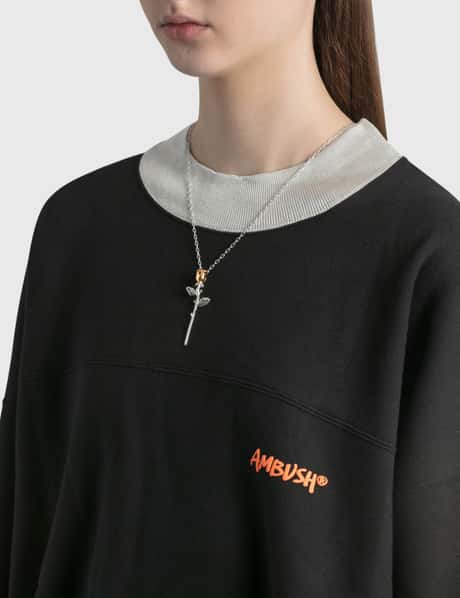 AMBUSH® - Rose Charm Necklace Silver | HBX - Globally Curated  